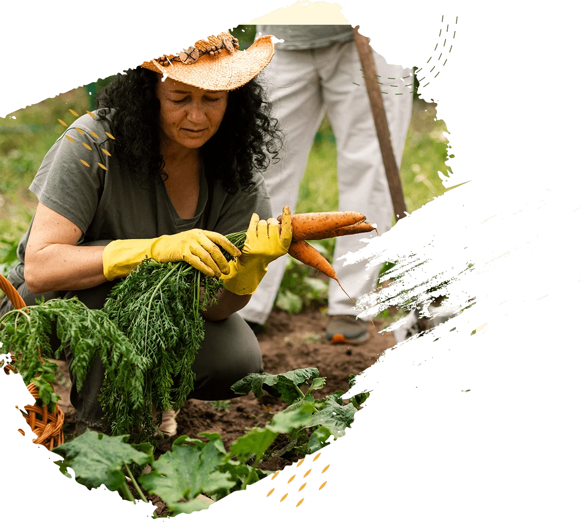 FertileLand Farms consultant helping farmer